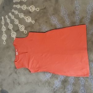 NWT NY & CO coral dress with pockets sz L